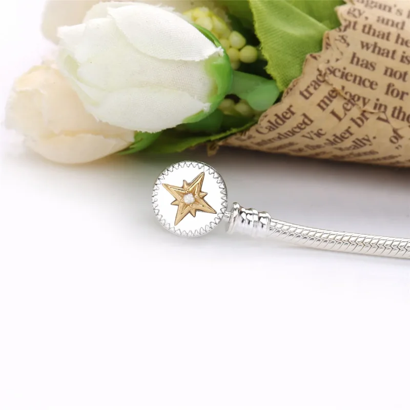 (bilde for) Pandora Silver Love Compass Chain Armbånd - 598538C01_P - Vis 4