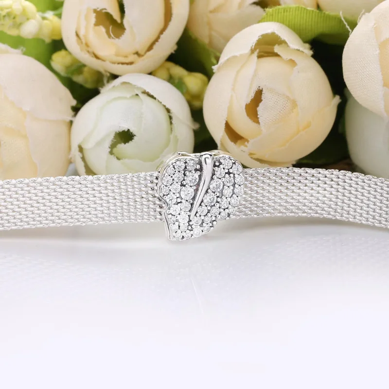 (bilde for) Pandora Sparkling Leaf klemmecharm - 798293CZ - Vis 4