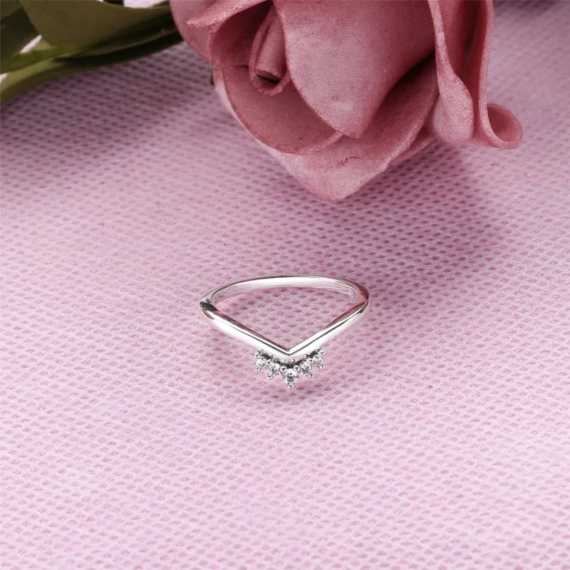 (bilde for) Pandora Tiara Wishbone ring - 198282CZ - Vis 2