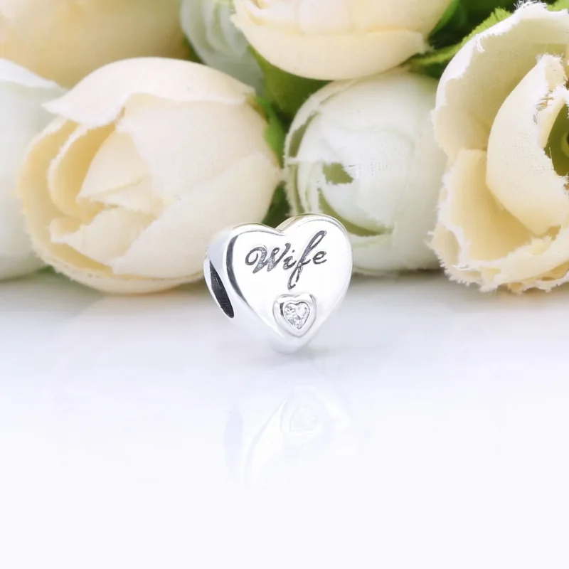 (bilde for) Pandora Wife Love Heart charm - 798249PCZ - Vis 2
