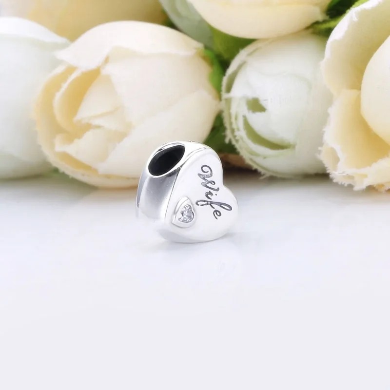 (bilde for) Pandora Wife Love Heart charm - 798249PCZ - Vis 3