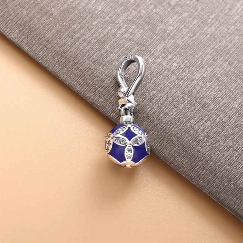 (bilde for) Pandora Blue Christmas Ornament hengende charm - 798512C01 - Vis 3