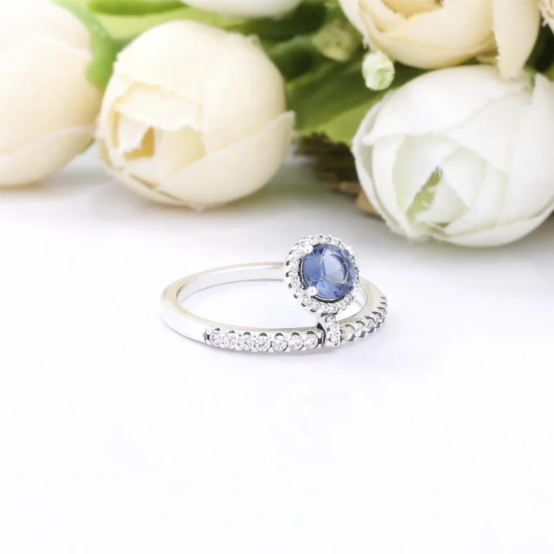 (bilde for) Pandora Clear Dangling Round Sparkle ring - 198491C02 - Vis 3