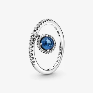 (bilde for) Pandora Clear Dangling Round Sparkle ring - 198491C02