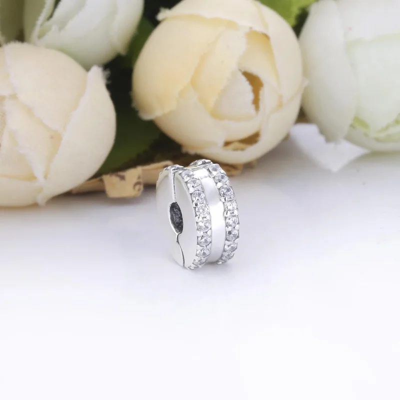 (bilde for) Pandora Double Lined Pavé klemmecharm - 798422C01 - Vis 2