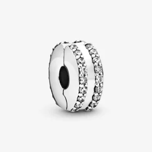 (bilde for) Pandora Double Lined Pavé klemmecharm - 798422C01