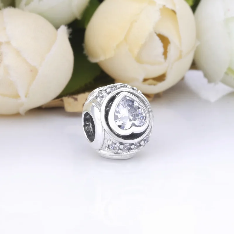 (bilde for) Pandora Elevated Heart charm - 798464C01 - Vis 2
