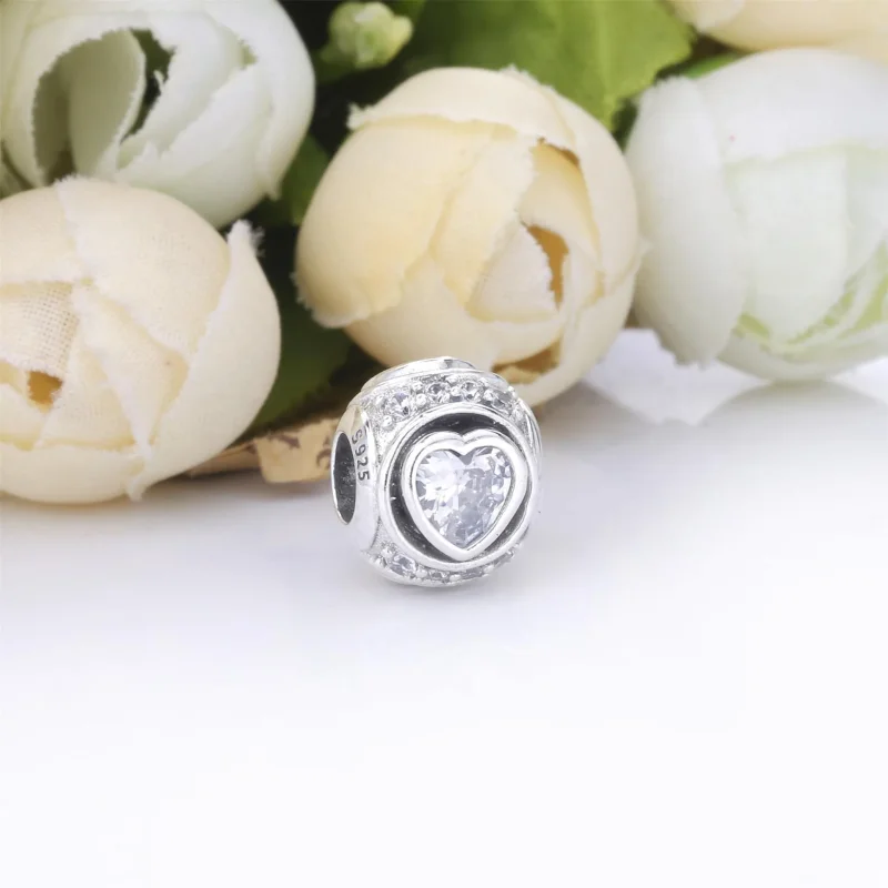 (bilde for) Pandora Elevated Heart charm - 798464C01 - Vis 3