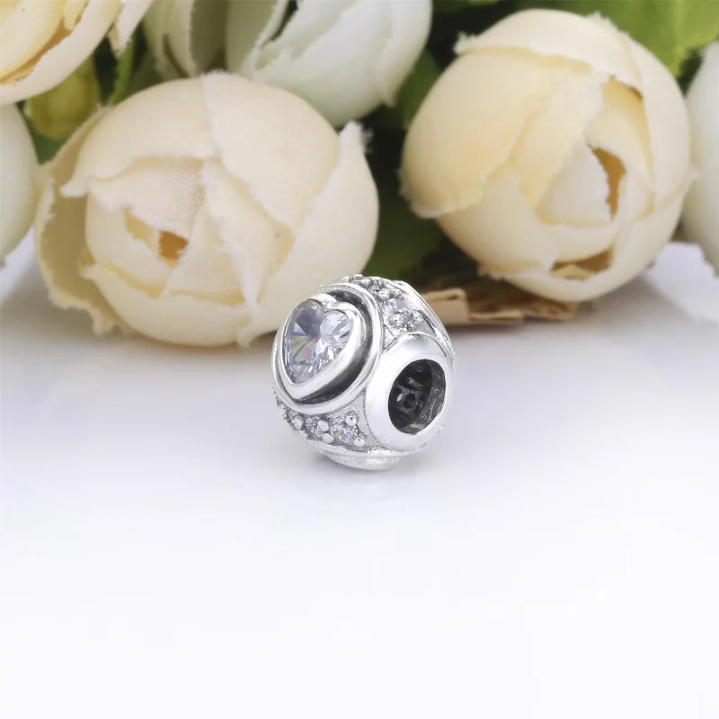 (bilde for) Pandora Elevated Heart charm - 798464C01 - Vis 4