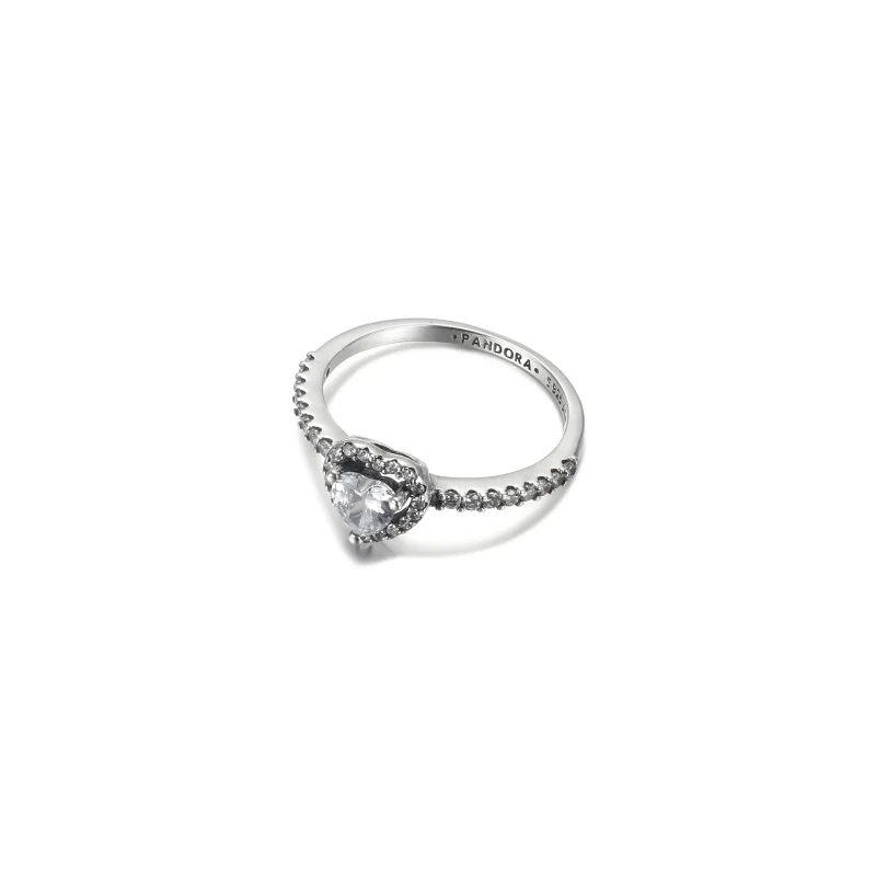 (bilde for) Pandora Elevated Heart ring - 198421C01 - Vis 2