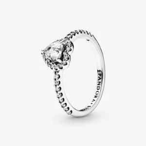 (bilde for) Pandora Elevated Heart ring - 198421C01