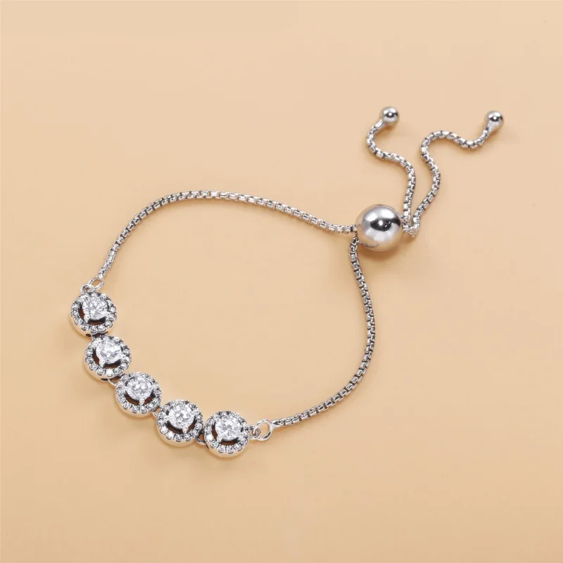 (bilde for) Pandora Round Sparkle Slider armbånd - 598510C01 - Vis 2