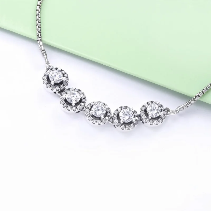 (bilde for) Pandora Round Sparkle Slider armbånd - 598510C01 - Vis 3