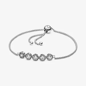 Pandora Round Sparkle Slider armbånd - 598510C01 (bilde for) Pandora Round Sparkle Slider armbånd - 598510C01