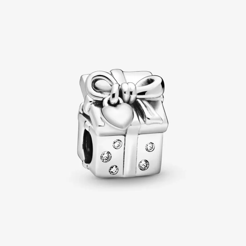 (bilde for) Pandora Santa in a Giftbox charm - 798470C01 - Vis 2
