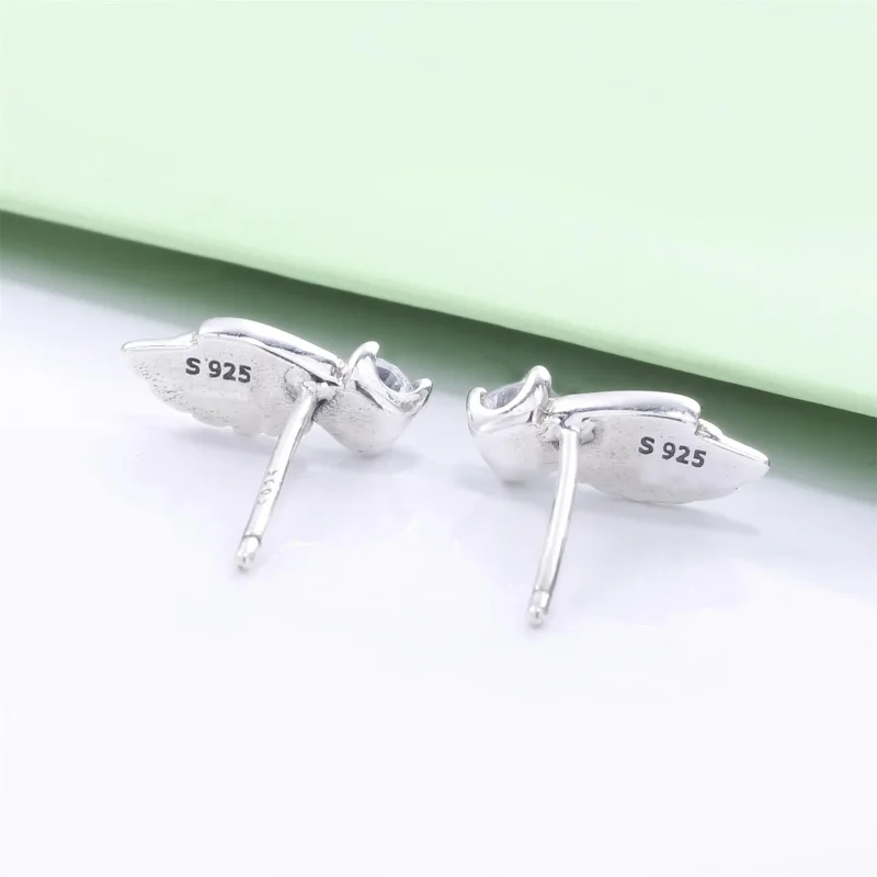 (bilde for) Pandora Sparkling Angel Wing øredobber - 298501C01 - Vis 3