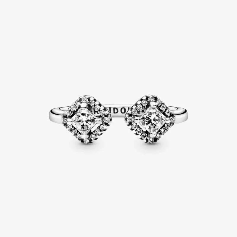 (bilde for) Pandora Square Sparkle åpen ring - 198506C01 - Vis 2