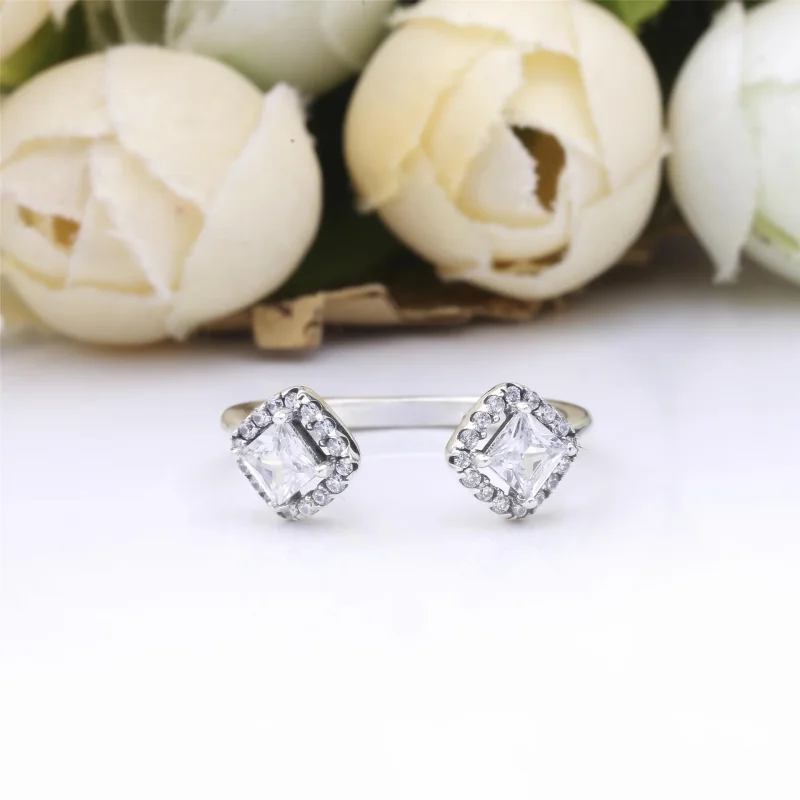 (bilde for) Pandora Square Sparkle åpen ring - 198506C01 - Vis 4