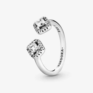(bilde for) Pandora Square Sparkle åpen ring - 198506C01