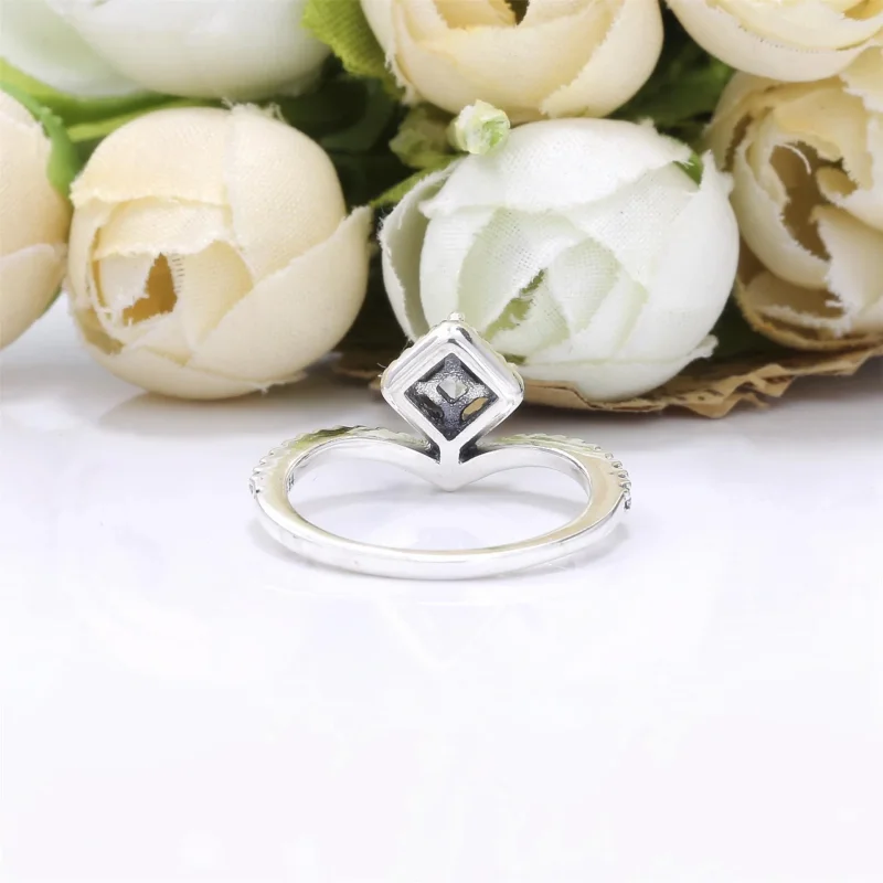 (bilde for) Pandora Square Sparkle Wishbone ring - 198420C01 - Vis 5