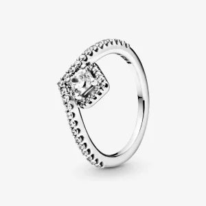 (bilde for) Pandora Square Sparkle Wishbone ring - 198420C01