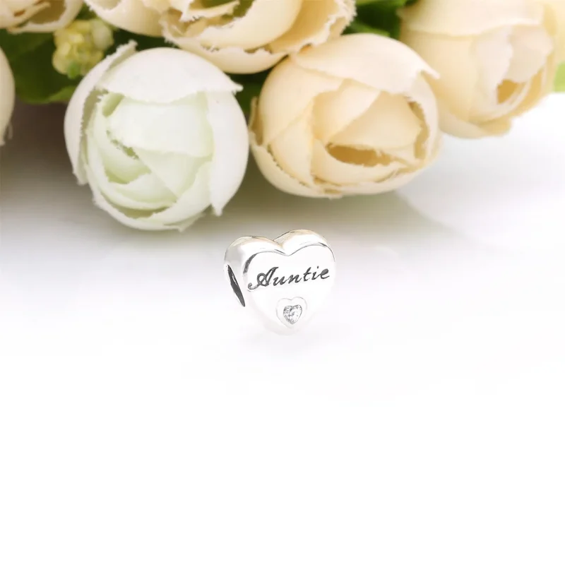 (bilde for) Pandora Auntie Love Heart charm - 798261CZ - Vis 4