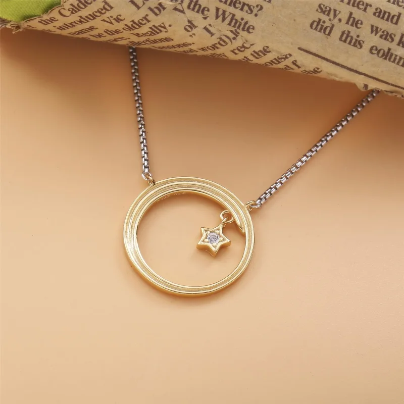 (bilde for) Pandora Celestial Shooting Star halskjede - 368515C01 - Vis 2