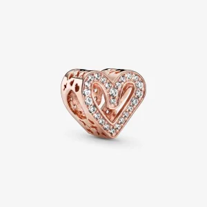 (bilde for) Pandora Funklende Frihånd Hjerteformet Charm - 788692C01