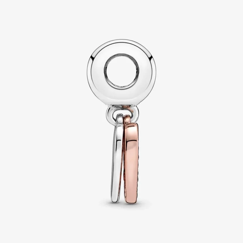 (bilde for) Pandora Funklende Frihånd Hjerteformet Hengende Charm - 788693C01 - Vis 4