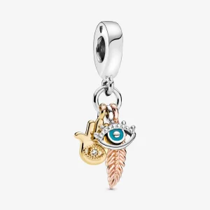 (bilde for) Hamsa, Øyne og fjær Spiritualitet Hengende Charm - 768785C01