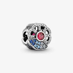 Pandora Blå og Rose Vifte Charm - 798178CZMX (bilde for) Pandora Blå og Rose Vifte Charm - 798178CZMX