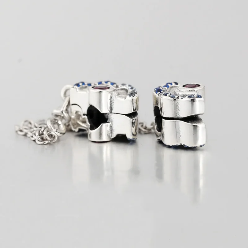 (bilde for) Pandora Blå og Rose Vifte Sikkerhetskjedeklemme Charm - 798163SRUMX - Vis 3