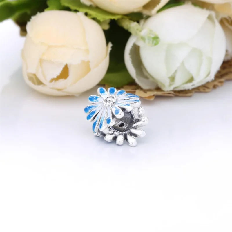 (bilde for) Pandora Blå Prestekrage Charm - 798775C01 - Vis 2