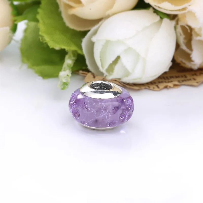 (bilde for) Pandora Bølgende Lavendel Muranoglass Charm - 798875C00 - Vis 5