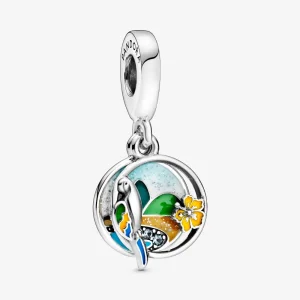 (bilde for) Pandora Brasil Strand og Papegøye Hengende Charm - 798919C01