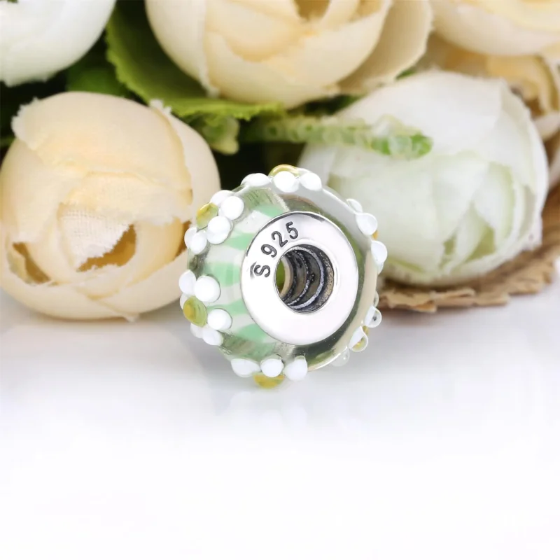 (bilde for) Pandora Daisy Glass Murano Charm - 798798C00 - Vis 3