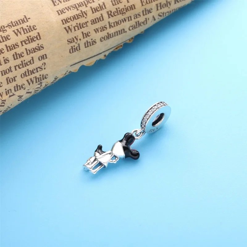 (bilde for) Pandora Disney Mickey iskrem og smultring sterlingsølv dingler med klar cubic zi - Vis 4