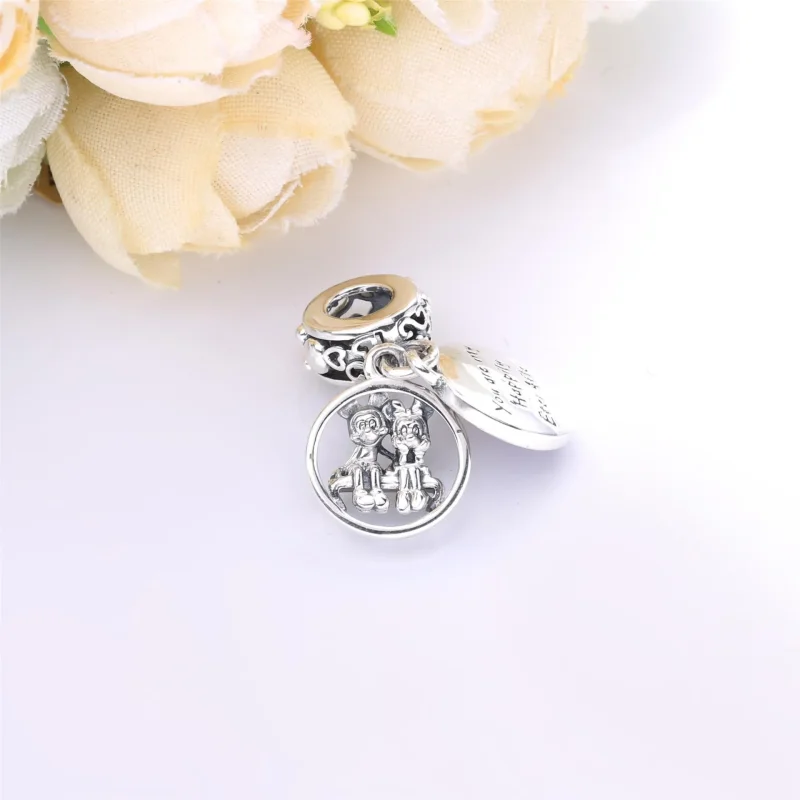 (bilde for) Pandora Disney Mikke Mus og Minni Mus Evig lykkelig Hengende Charm - 798866C01 - Vis 4