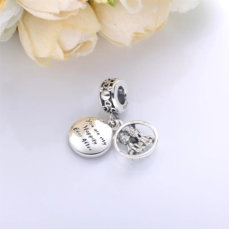 (bilde for) Pandora Disney Mikke Mus og Minni Mus Evig lykkelig Hengende Charm - 798866C01 - Vis 5