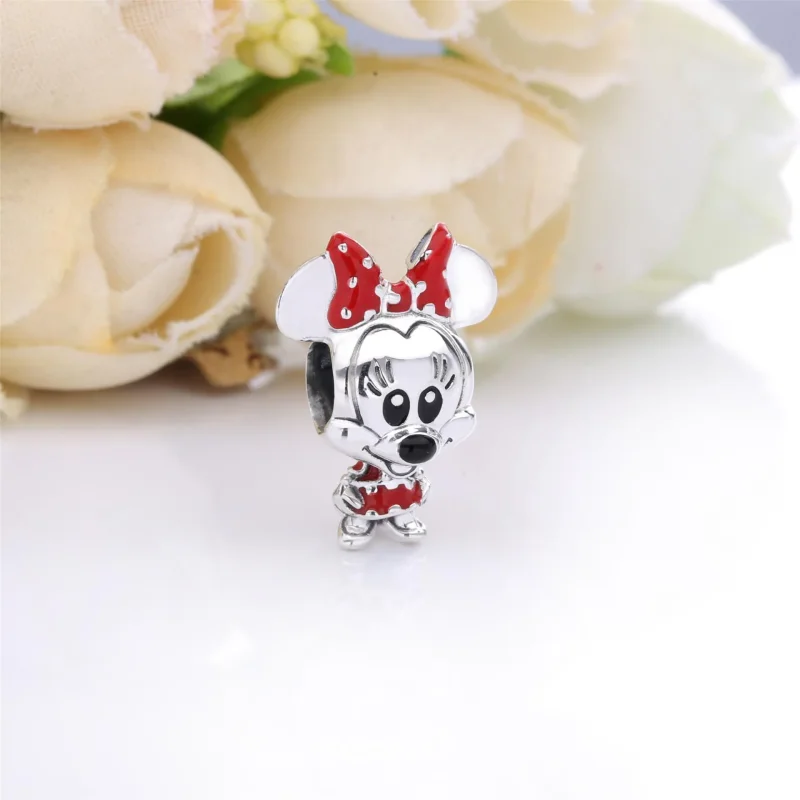 (bilde for) Pandora Disney Minni Mus Prikket Kjole og Sløyfe Charm - 798880C02 - Vis 2