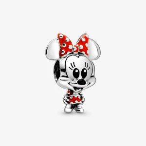 (bilde for) Pandora Disney Minni Mus Prikket Kjole og Sløyfe Charm - 798880C02