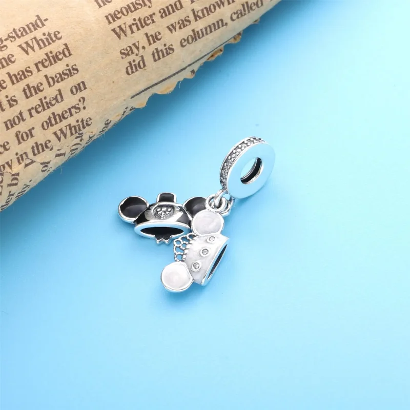 (bilde for) Pandora Disney Parks Mikke Mus og Minni Mus Bryllup Hengende Charm - 798804C01 - Vis 4