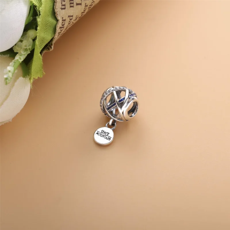 (bilde for) Pandora Disney Parks Space Mountain sterling silver charm with clear cubic zirco - Vis 5