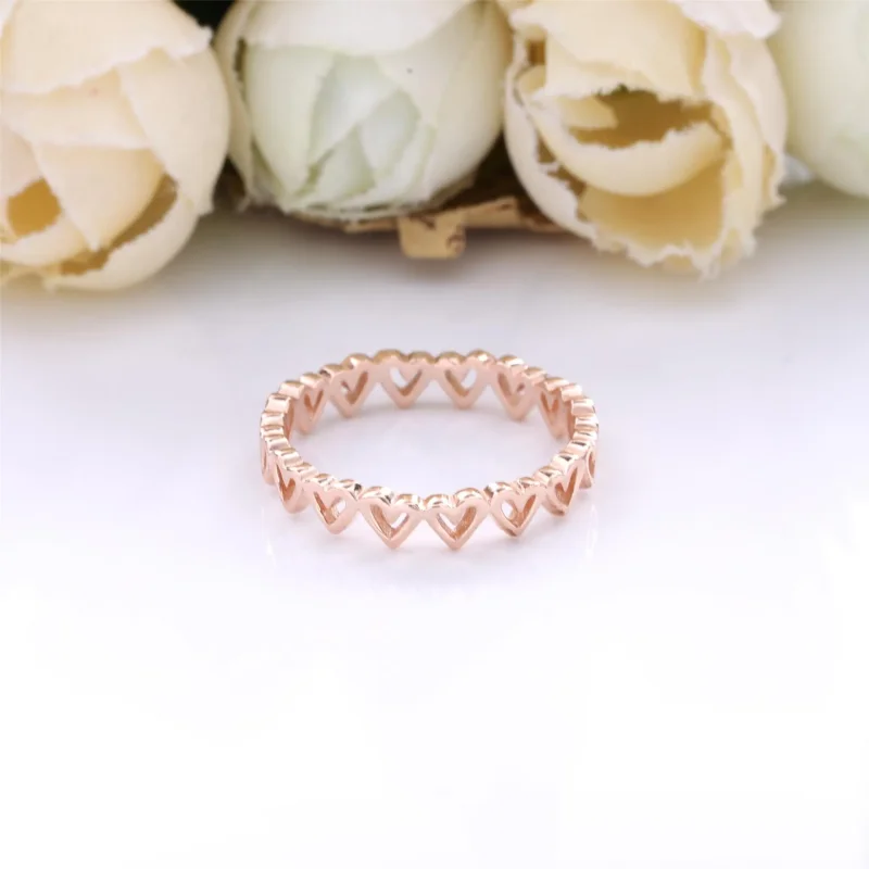 (bilde for) Pandora Frihånd Hjerter Ring - 188696C00 - Vis 2