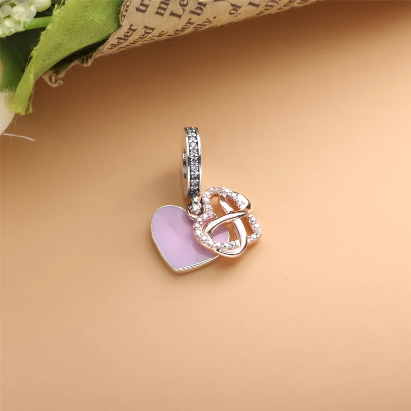 (bilde for) Pandora Funklende Evighetshjerte Hengende Charm - 788878C01 - Vis 4