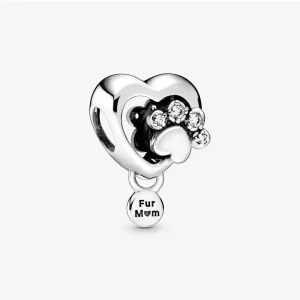 (bilde for) Pandora Funklende Potetrykk Hjerteformet Charm - 798873C01