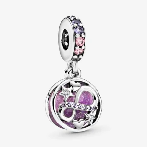 (bilde for) Pandora Glitrende Evighetshjerter og Stjerner Hengende Charm - 798829C01
