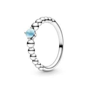 (bilde for) Pandora Himmelblå Sølvkuleprydet Ring - 198867C07