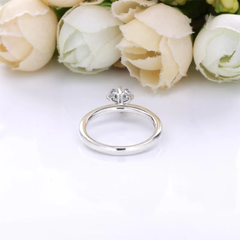 (bilde for) Pandora Klart hjerte Solitaire Ring - 198691C01 - Vis 3