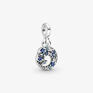 (bilde for) Pandora ME Blå Havbølge Mini Hengende Charm - 799010C01